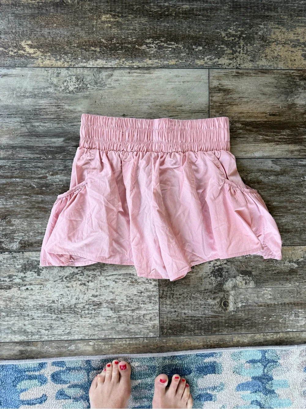 2 for $20 sale: NWT pink westfade smocked waist flutter shorts side pockets - M - Picture 5 of 5